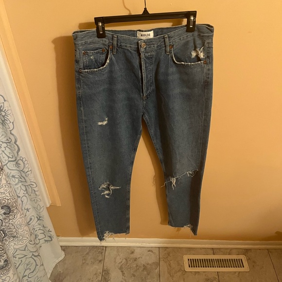 Agolde Jamie High Rise Straight Jeans in Arrival - Picture 5 of 9